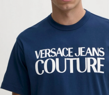 Playera Versace Jeans Couture para Hombre print logo, azul marino